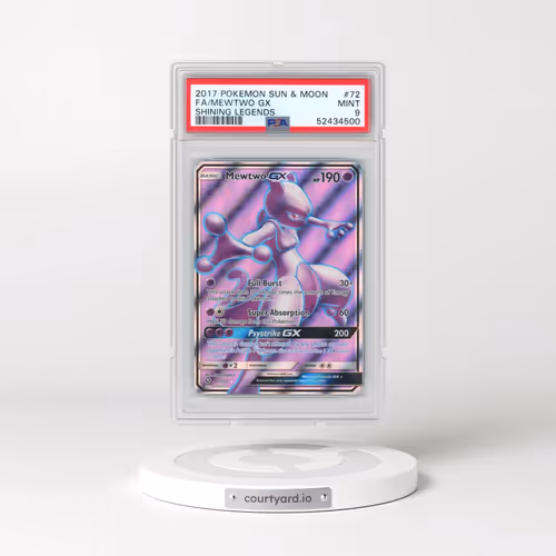 2017 Pokémon Sun & Moon Shining Legends #72 Mewtwo GX - Holo Full Art (PSA 9 MINT)