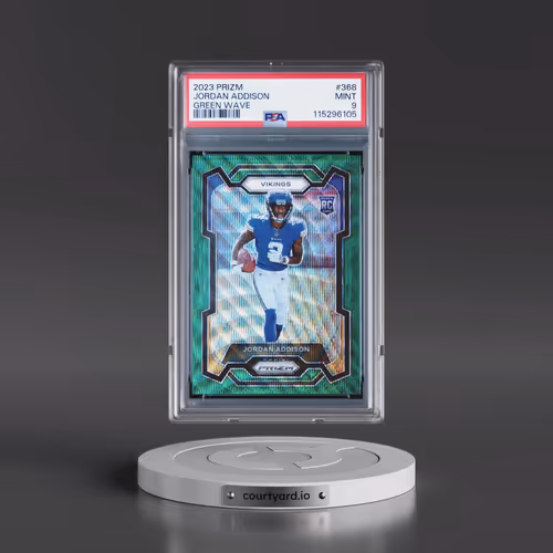 2023 Panini Prizm #368 Jordan Addison - Green Wave (PSA 9 MINT)