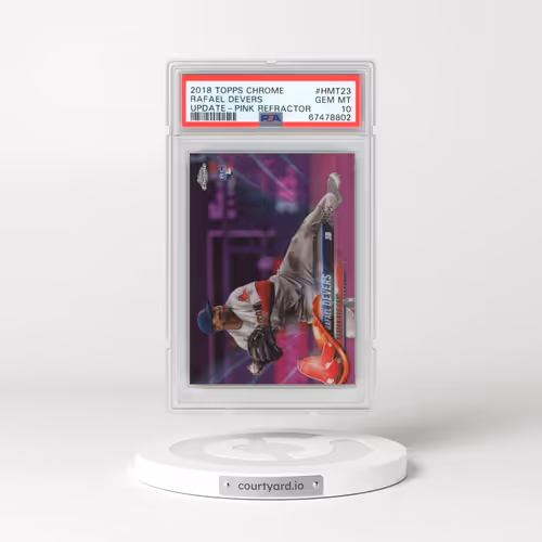 2018 Topps Chrome Update #HMT23 Rafael Devers - Pink Refractor (PSA 10 GEM MINT)