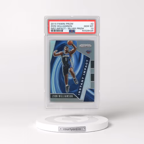 2019 Panini Prizm Instant Impact #2 Zion Williamson - Silver Prizm (PSA 10 GEM MINT)