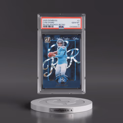 2025 Panini Donruss Rated Rookies Retro #2 Cam Ward (PSA 10 GEM MINT)