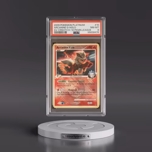 2009 Pokémon Platinum Supreme Victors #15 Arcanine G - Holo Crosshatch-2009 Pokemon League (PSA 8 NM