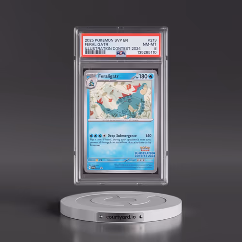 2025 Pokémon Svp EN-SV Black Star Promo #213 Feraligatr - Illustration Contest 2024 (PSA 8 NM-MT)
