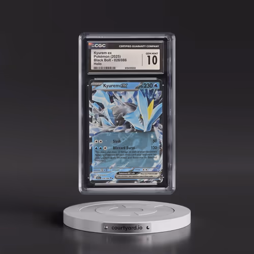 2025 Black Bolt - BLK EN #028/086 Kyurem ex - Holo (CGC 10 GEM MINT)