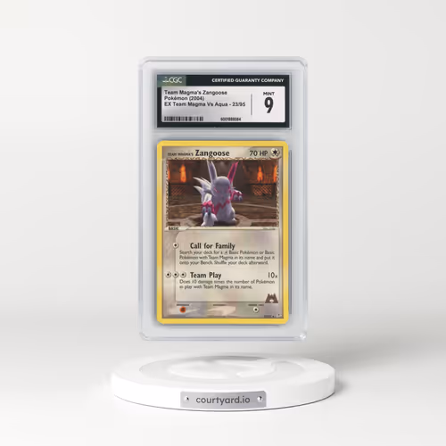 2004 EX Team Magma Vs Team Aqua #23/95 Team Magma's Zangoose (CGC 9 MINT)