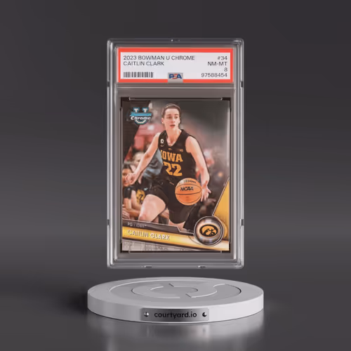 2023 Bowman University Chrome #34 Caitlin Clark (PSA 8 NM-MT)