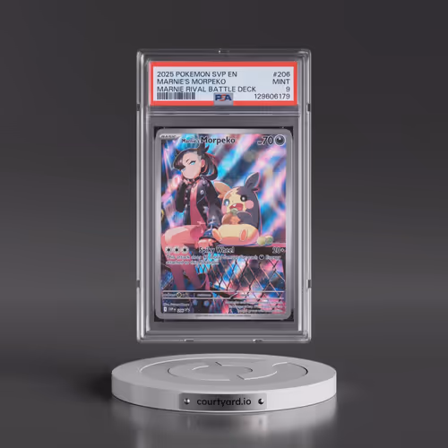 2025 Pokémon Svp EN-SV Black Star Promo #206 Marnie's Morpeko - Marnie Rival Battle Deck (PSA 9 MINT