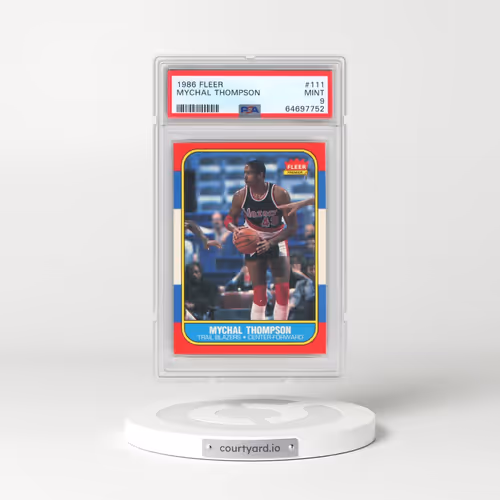 1986 Fleer #111 Mychal Thompson (PSA 9 MINT)
