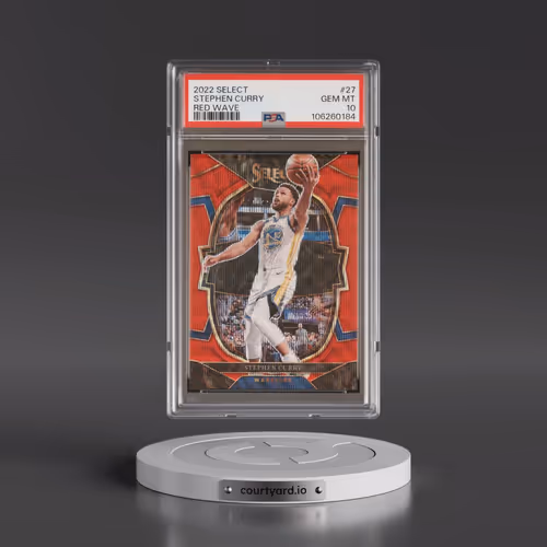 2022 Panini Select #27 Stephen Curry - Red Wave (PSA 10 GEM MINT)