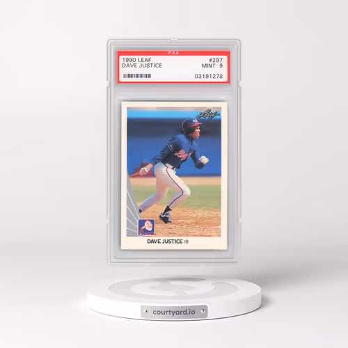 1990 Leaf #297 Dave Justice (PSA 9 MINT)