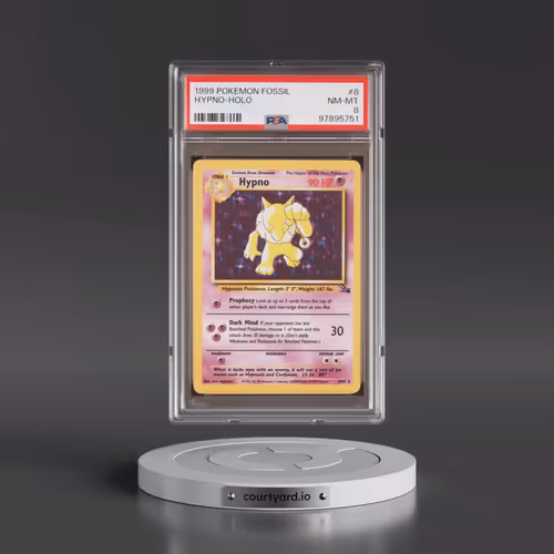 1999 Pokémon Fossil #8 Hypno - Holo (PSA 8 NM-MT)