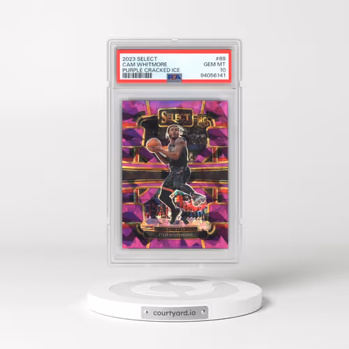 2023 Panini Select #69 Cam Whitmore - Purple Cracked Ice (PSA 10 GEM MINT)