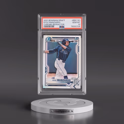 2021 Bowman Draft #BDC191 Kyle Manzardo - Chrome-Refractor (PSA 10 GEM MINT)