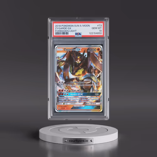 2018 Pokémon Sun & Moon Forbidden Light #73 Zygarde GX - Holo (PSA 10 GEM MINT)