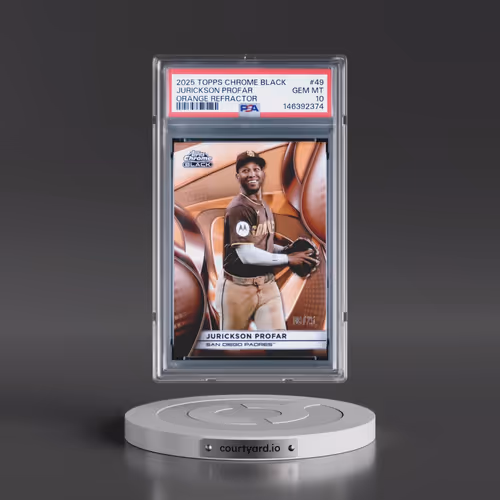 2025 Topps Chrome Black #49 Jurickson Profar - Orange Refractor (PSA 10 GEM MINT)