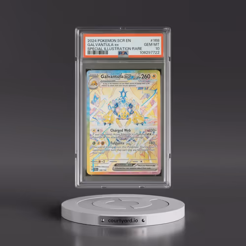 2024 Pokémon Scr EN-Stellar Crown #168 Galvantula EX - Holo Special Illustration Rare (PSA 10 GEM MI