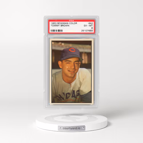 1953 Bowman Color #42 Tommy Brown (PSA 6 EX-MT)