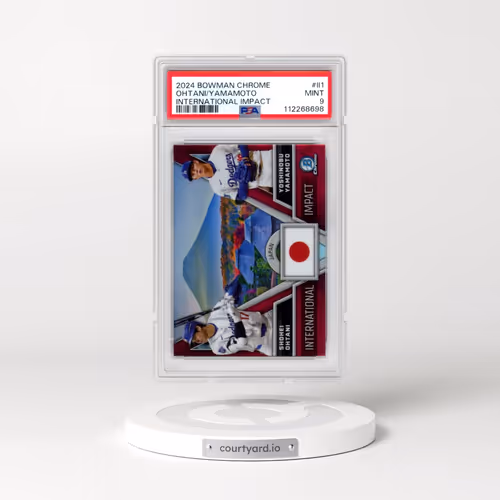 2024 Bowman Chrome International Impact #II1 Shohei Ohtani/Yoshinobu Yamamoto (PSA 9 MINT)