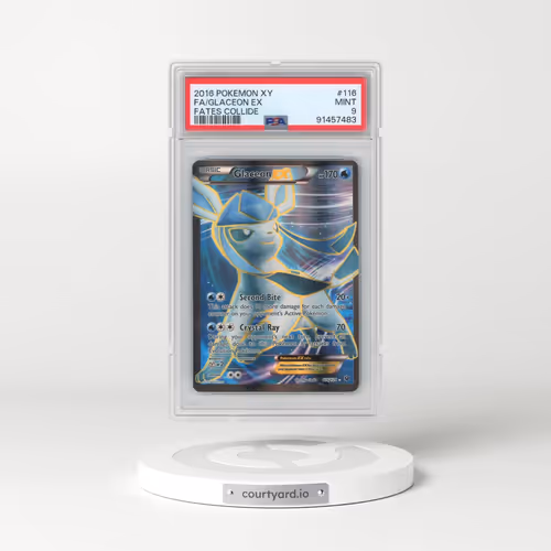 2016 Pokémon XY Fates Collide #116 Glaceon EX - Holo Full Art (PSA 9 MINT)