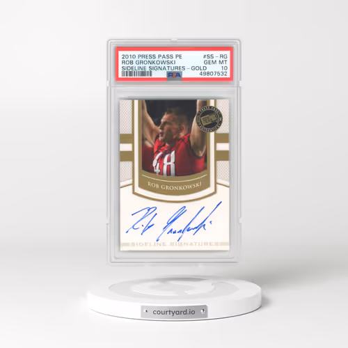 2010 Press Pass PE Sideline Signatures #SS-RG Rob Gronkowski - Gold (PSA 10 GEM MINT)