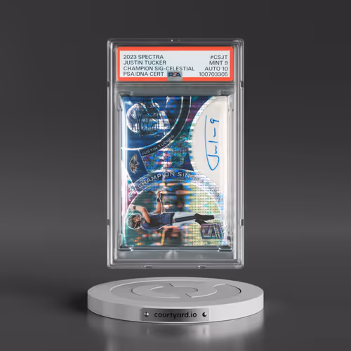 2023 Panini Spectra Champion Signatures #CSJT Justin Tucker - Celestial (PSA 9 MINT)