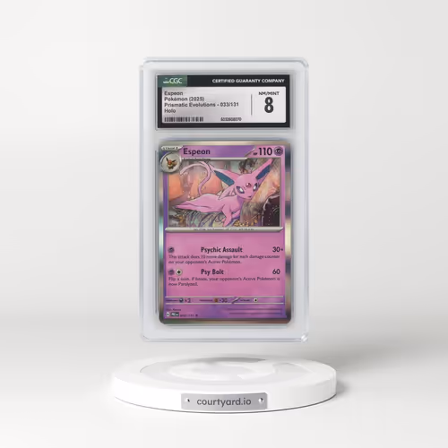 2025 Prismatic Evolutions - PRE EN #033/131 Espeon - Holo (CGC 8 NM-MT)