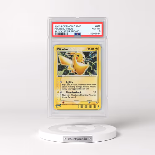2003 Pokémon Black Star Promo #012 Pikachu - Holo (PSA 8 NM-MT)