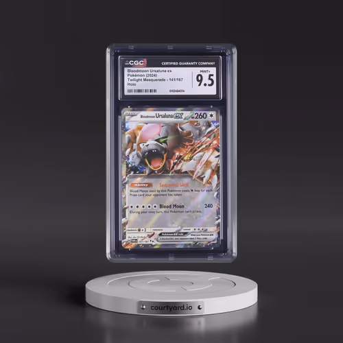 2024 Pokémon Twm EN-Twilight Masquerade #141 Bloodmoon Ursaluna EX - Holo (CGC 9.5 MINT+)