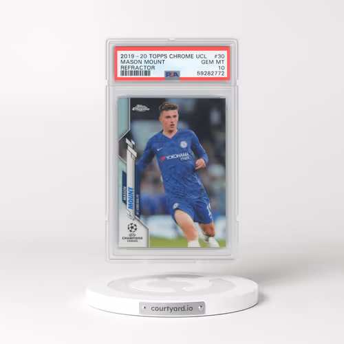 2019 Topps Chrome UEFA Champions League #30 Mason Mount - Refractor (PSA 10 GEM MINT)