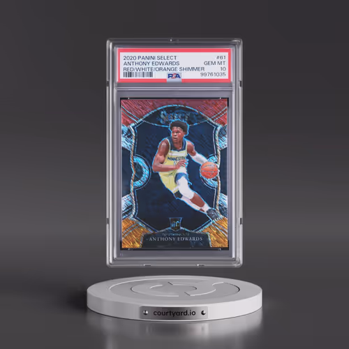 2020 Panini Select #61 Anthony Edwards - Red/White/Orange Shimmer (PSA 10 GEM MINT)