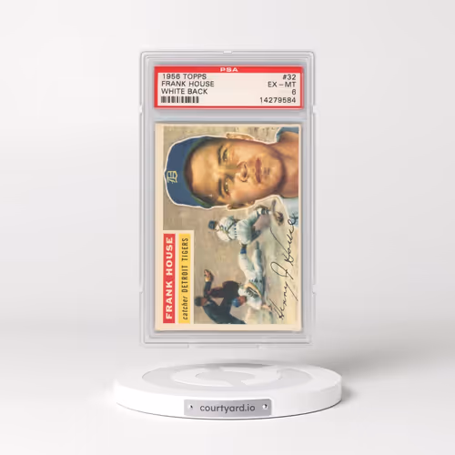 1956 Topps #32 Frank House - White Back (PSA 6 EX-MT)
