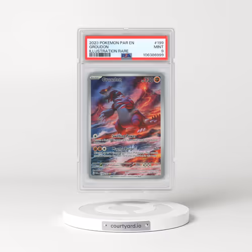 2023 Pokémon Par EN-Paradox Rift #199 Groudon - Illustration Rare (PSA 9 MINT)