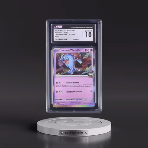 2025 Pokémon Dri EN-Destined Rivals #082 Team Rocket's Wobbuffet (CGC 10 GEM MINT)