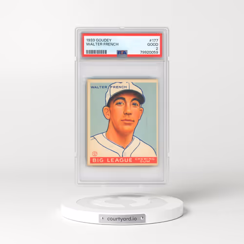 1933 Goudey #177 Walter French (PSA 2 GOOD)