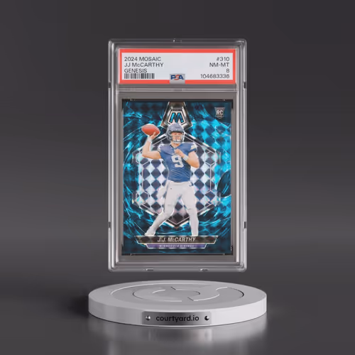 2024 Panini Mosaic #310 JJ McCarthy - Genesis (PSA 8 NM-MT)
