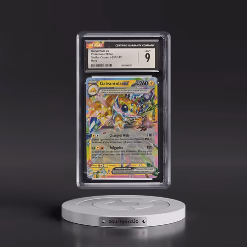 2024 Pokémon Scr EN-Stellar Crown #051 Galvantula EX - Holo (CGC 9 MINT)