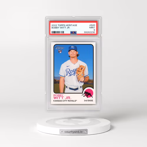 2022 Topps Heritage #520 Bobby Witt Jr. (PSA 9 MINT)