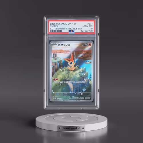 2025 Pokémon SV-P Promo #271 Victini - Black Bolt/White Flare Card File Set (PSA 10 GEM MINT)
