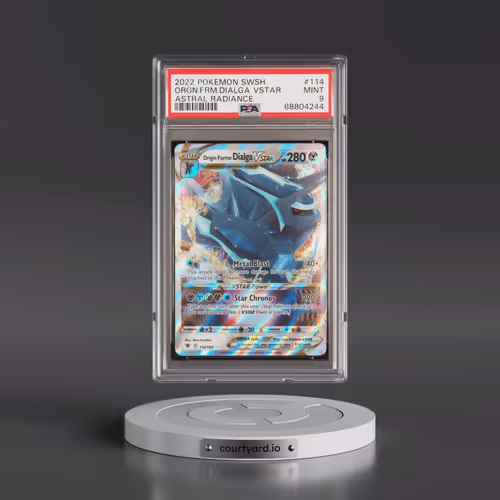 2022 Pokémon Sword & Shield Astral Radiance #114 Origin Forme Dialga Vstar (PSA 9 MINT)