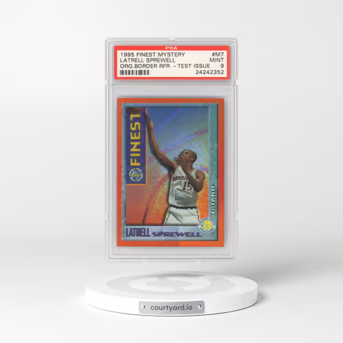 1995 Finest Mystery #M7 Latrell Sprewell - Bordered Test Refractor (PSA 9 MINT)