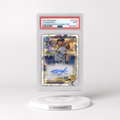 2021 Bowman Chrome Prospect Autographs #CPAJB JI-Hwan Bae - Atomic Refractor (PSA 9 MINT)
