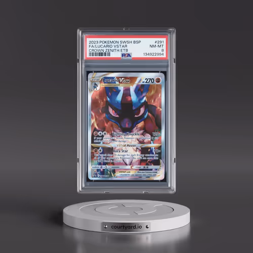 2023 Pokémon Swsh Black Star Promo #291 Lucario Vstar - Full Art Crown Zenith Elite Trainer Box (PSA