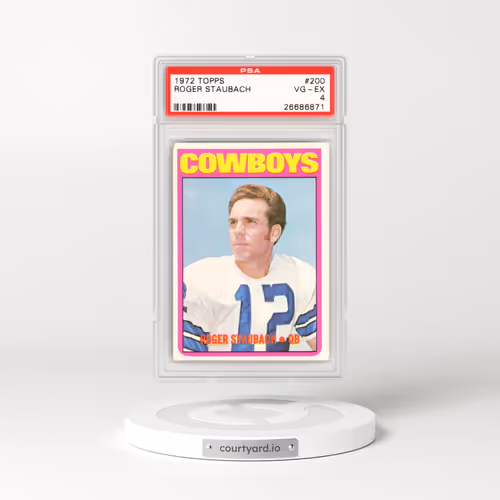 1972 Topps #200 Roger Staubach (PSA 4 VG-EX)