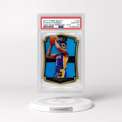 2015 Panini Select #162 D'Angelo Russell - Light Blue Prizm Die-Cut (PSA 10 GEM MINT)