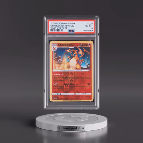 2020 Pokémon Sword & Shield Vivid Voltage #025 Charizard - Reverse Foil (PSA 8 NM-MT)