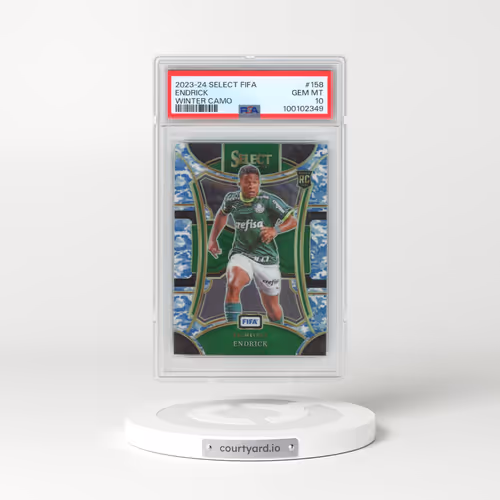 2023-24 Panini Select FIFA #158 Endrick - Winter Camo (PSA 10 GEM MINT)