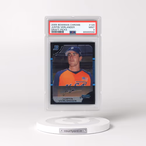 2005 Bowman Chrome Draft Picks #129 Justin Verlander (PSA 9 MINT)