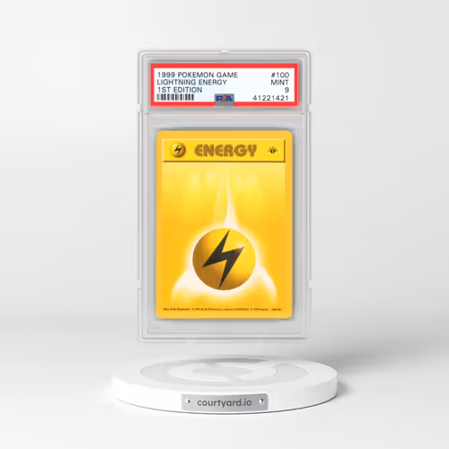 1999 Pokémon Game #100 Lightning Energy - 1st Edition (PSA 9 MINT)