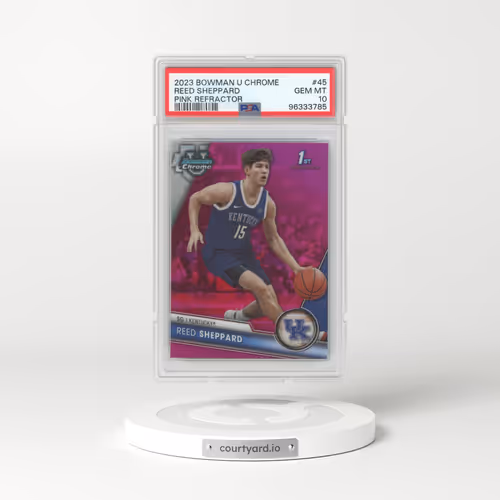 2023 Bowman University Chrome #45 Reed Sheppard - Pink Refractor (PSA 10 GEM MINT)