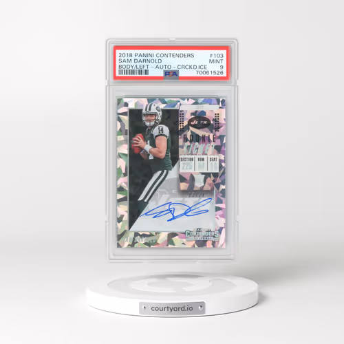 2018 Panini Contenders #103 Sam Darnold - Autograph-Cracked Ice (PSA 9 MINT)